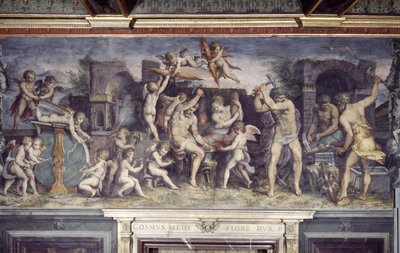 The Forge of Vulcan, 1555 by C. and Vasari, G. Gherardi